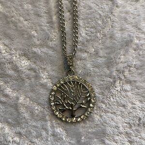 Silver Filigree Necklace with Ornate Pendant